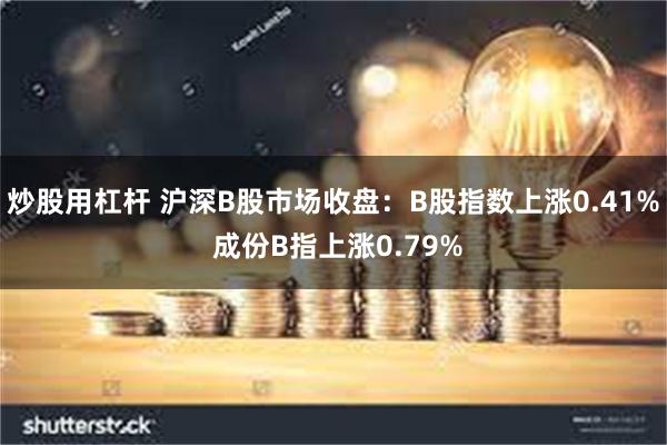 炒股用杠杆 沪深B股市场收盘：B股指数上涨0.41% 成份B指上涨0.79%