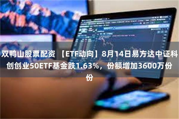 双鸭山股票配资 【ETF动向】8月14日易方达中证科创创业50ETF基金跌1.63%，份额增加3600万份